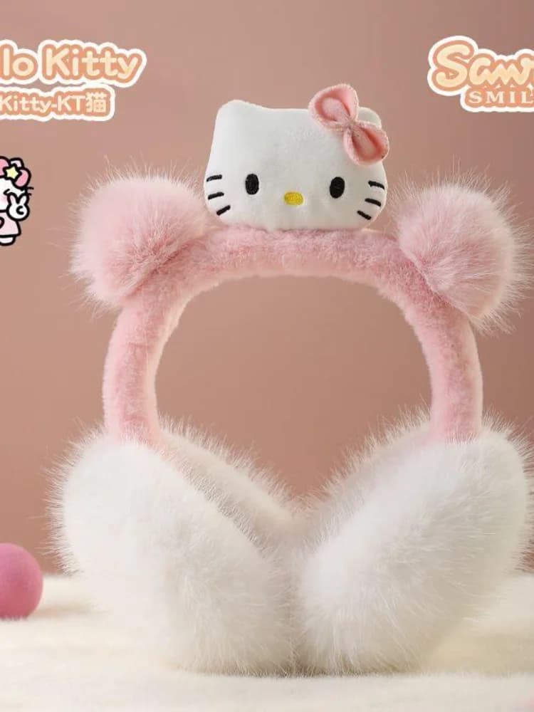 Sanrio Kuromi Cinnamoroll Melody Peluche Paraorecchie Ragazze Nuovo Anime Copriorecchie Inverno Capretto All'aperto Caldo Paraorecchie Per Bambini Regalo Di Natale