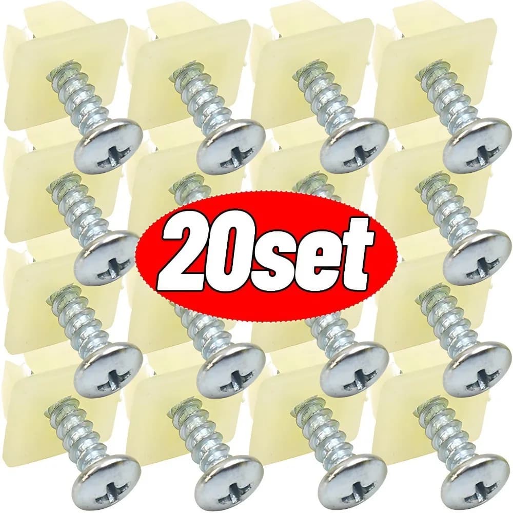 Vite targa autofilettante con inserti passacavo in nylon Kit hardware di montaggio universale per bulloni di fissaggio tag SUV per camion auto