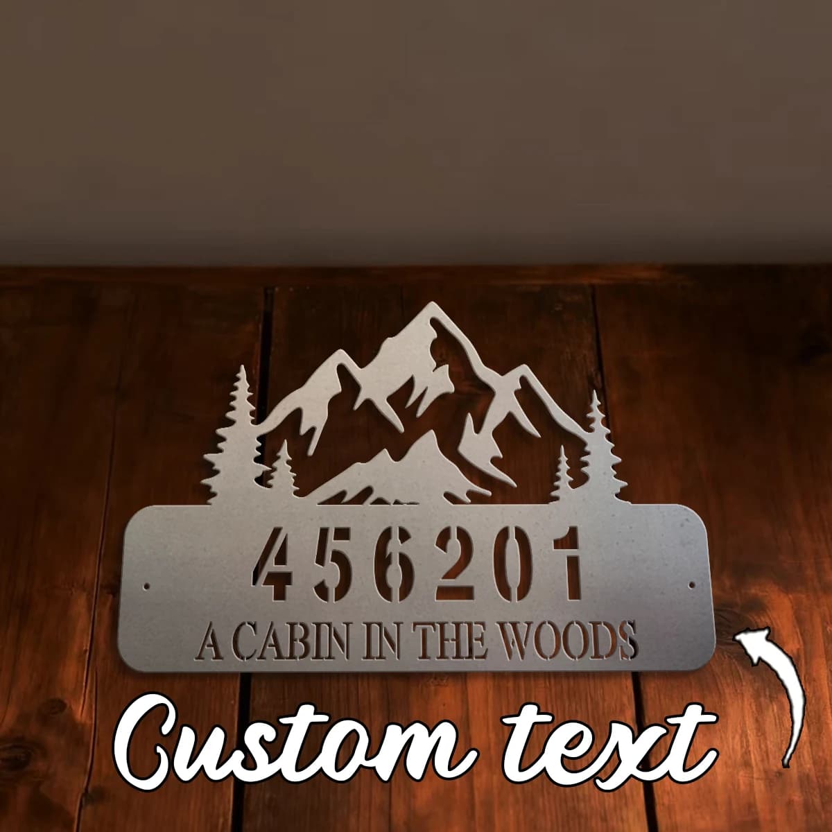 Targa da parete in metallo personalizzata con catena di montagna, in ferro battuto, decorazione per casa, giardino, garage, recinzione, fattoria, regalo stagionale per la famiglia