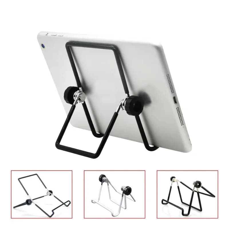 Supporto per tablet portatile in metallo Supporto da scrivania pieghevole Supporto per telefono flessibile per iPad IPhone Samsung Huawei Lavoro universale Viaggi a casa