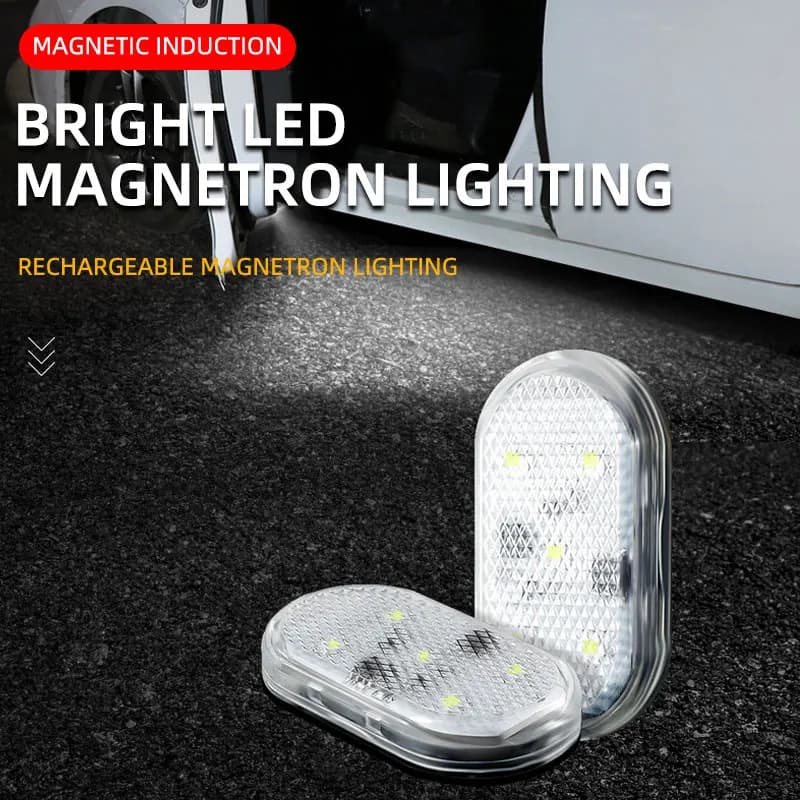 Luci flash di sicurezza di avvertimento portatili per porta con apertura tattile a LED per auto per luci di allarme anti-collisione con ricarica USB per porta del piede