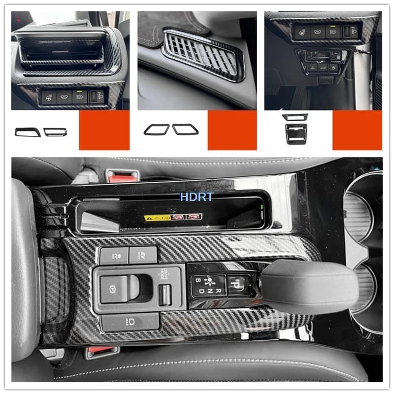 Auto Changing Window Lifting Panel Slurry Output Steering Wheel Cover Interior Carbon Fiber For Toyota Prius Series 60 2023 +