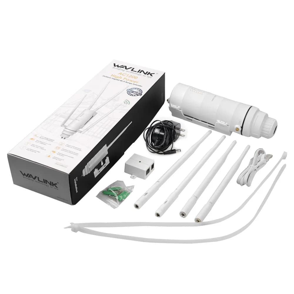 AC1200 Wavlink Outdoor Long Range High Power Dual Band 5G/2.4G WiFi Extender Router Repeater
