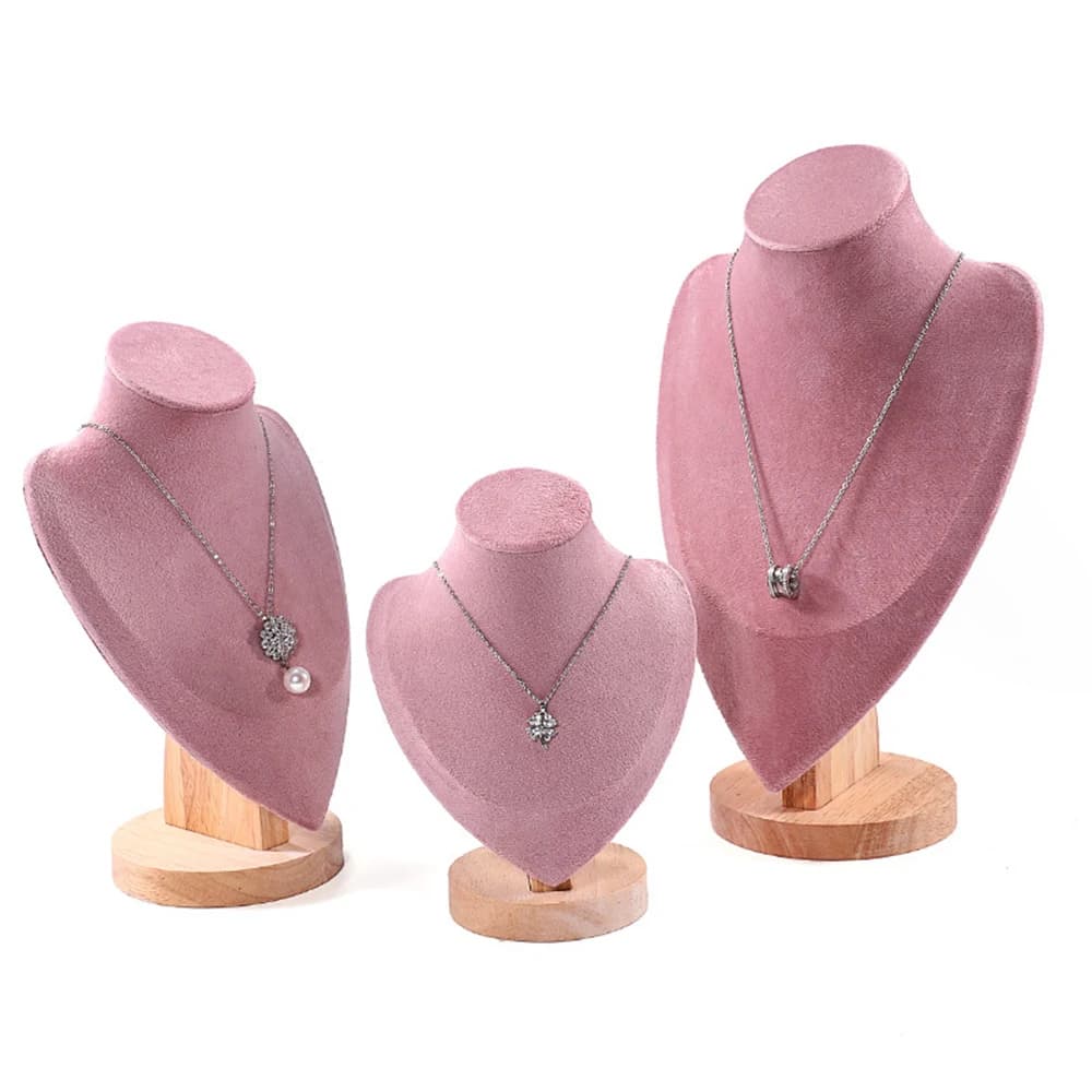 New Style Solid Bamboo Jewelry Exhibitor Necklace for Women's Bracelet, Display Stand with Removable Multiple Clamp