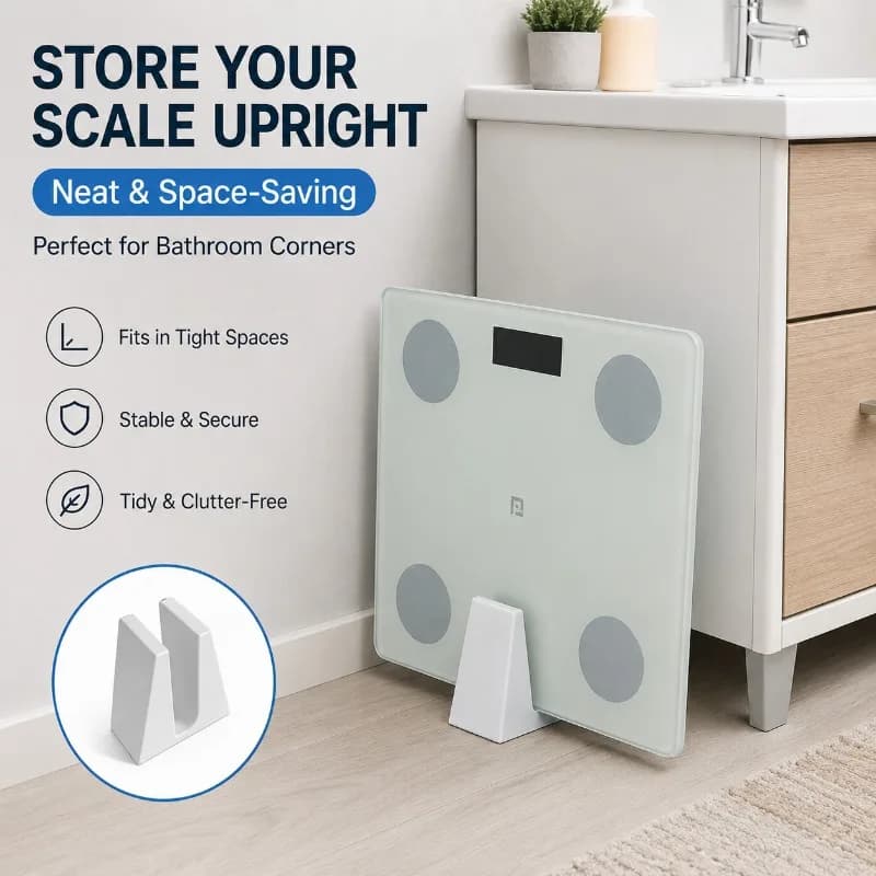 Bathroom Scale Holder Space-Saving Vertical Storage Stand for Smart Body Weight Scale Floor and Cabinet Organizer