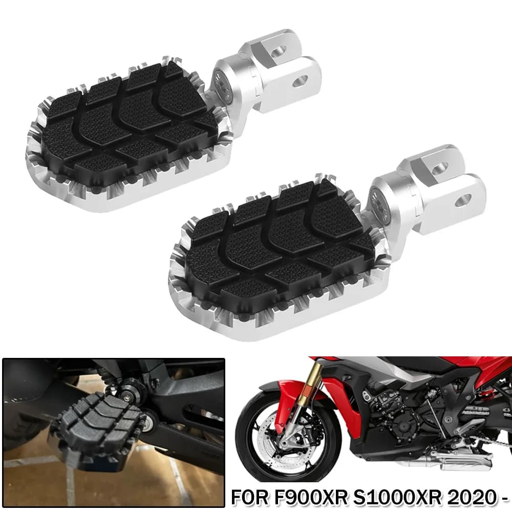 Per BMW F900XR S1000XR 2020-23 F900 XR poggiapiedi in alluminio poggiapiedi per ponteggi per moto con pedane in gomma staccabili