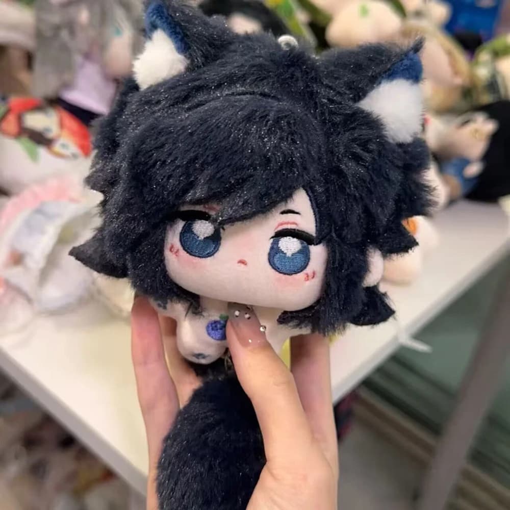Mini Peluche Pendente Tomioka Giyuu con Coda 10cm Kimetsu no Yaiba, Gatto di Peluche da Collezione, Giocattolo da Zaino, Regalo di Compleanno per i Fan