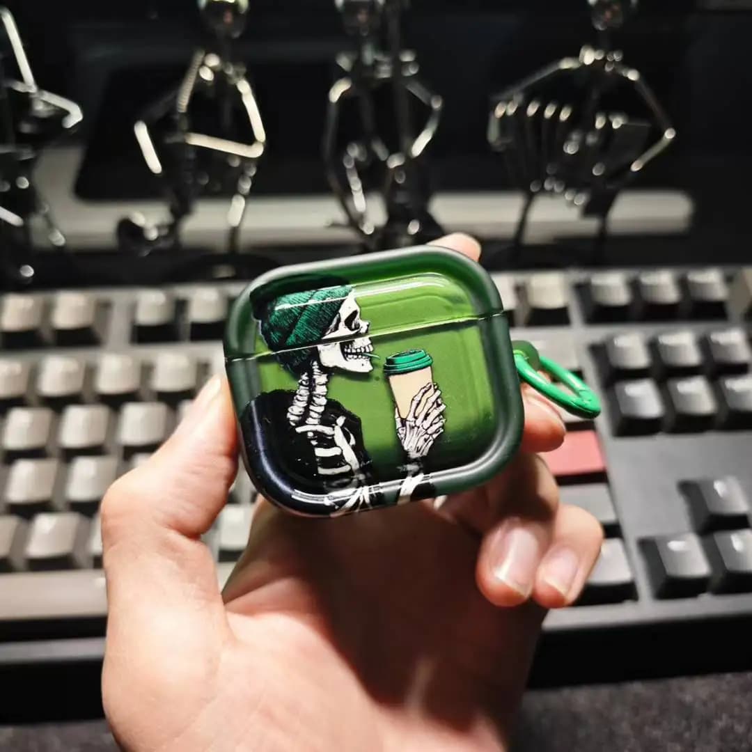 Per AirPods 4 3 2 1 Per Apple AirPods Pro3 2025 Nuovo Pro2 Auricolari Custodia Skull Drink Coffee Custodia protettiva morbida Accessori