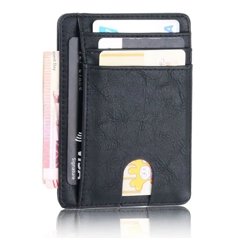 New Slim RFID Blocking portafoglio in pelle porta carte di credito porta carte di credito portamonete per uomo donna muslimate