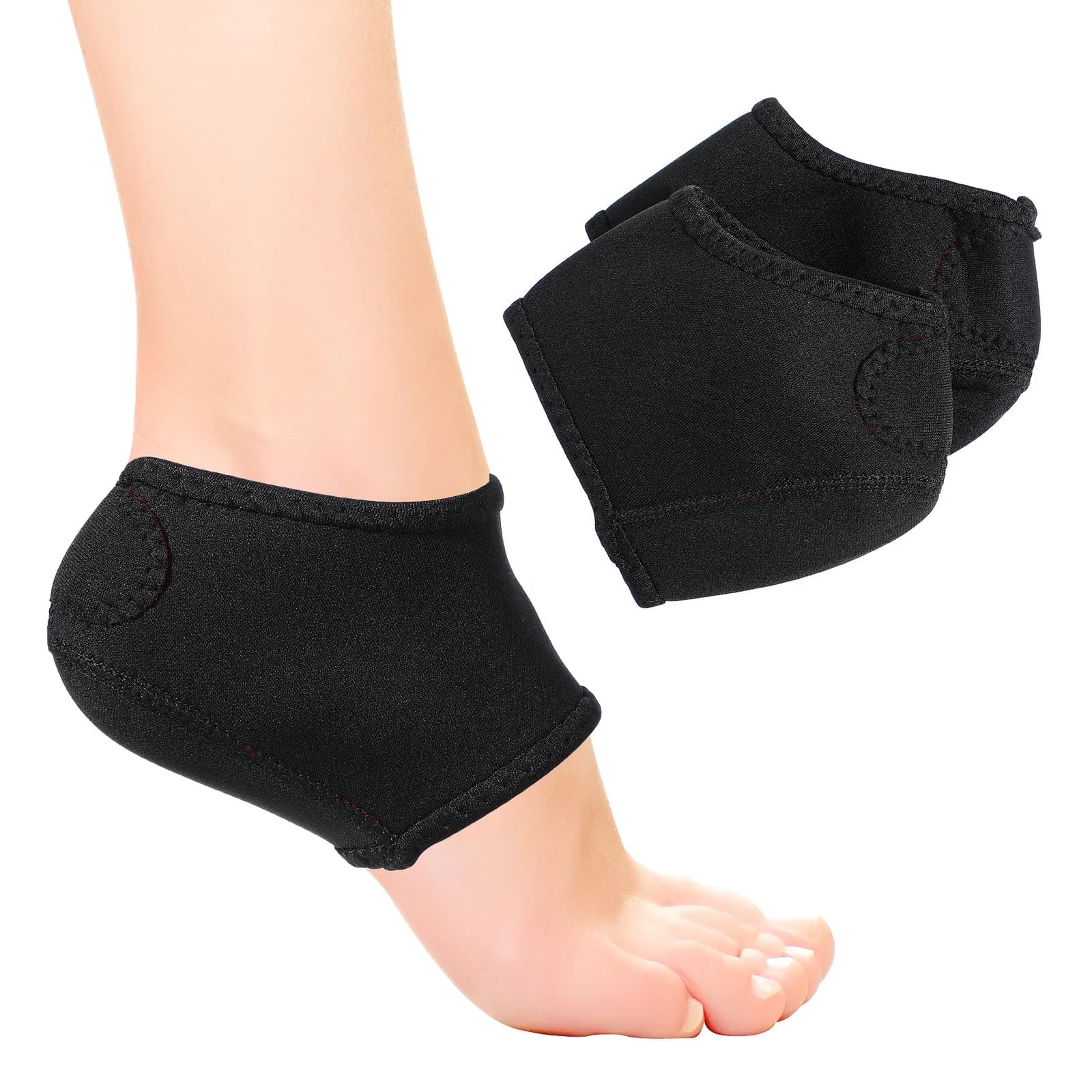 1 Paio di Fasce per Caviglia in Materiale da Immersione, Leggere, Traspiranti, Comode, Supporto per Tallone, Calze Antidolorifiche Plantari
