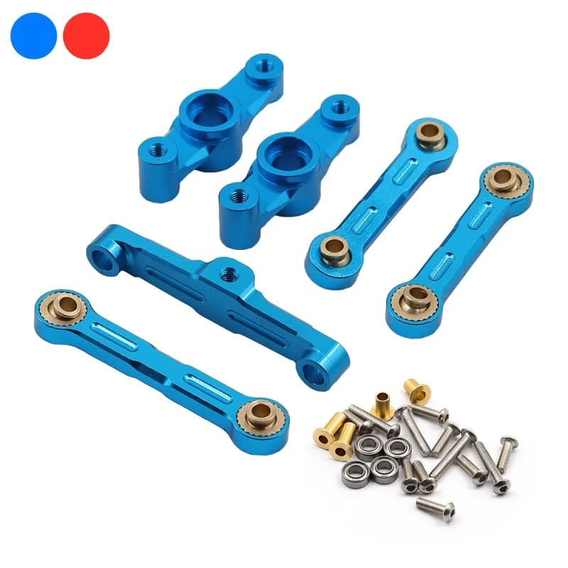 Set di Bracci di Sterzo in Metallo con Gruppo Sterzo a Ponte per Auto RC Tamiya TT02 TT-02 TT02D 1/10, Parti e Accessori per Upgrade