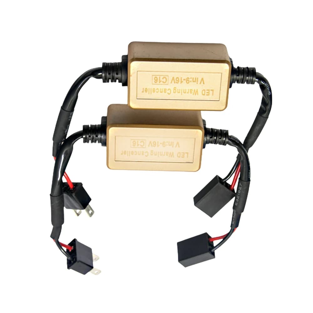Resistore di carico in lega di alluminio 2 pezzi H7 35W Resistore di decodifica LED per auto Lampadina per fari Nessun errore