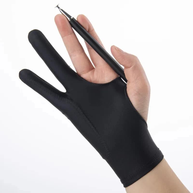 1/2pcs Anti-Fouling Two-Fingers Anti-Touch Painting Glove For Drawing Tablet Right And Left Glove Anti-Fouling For IPad Screen