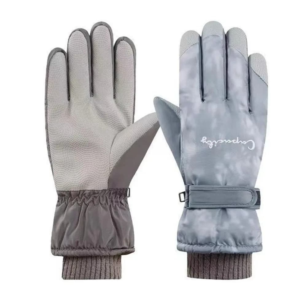 Guanti da Sci Invernali Tie Dye con Touchscreen, Antiscivolo, Caldi, Foderati in Pile, Termici per Ciclismo, per Donne e Adulti