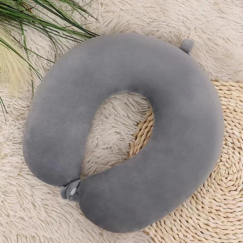 Semplice cuscino in peluche a forma di U Cuscino da viaggio per il collo Cuscino per il pisolino Comodo per alleviare l'affaticamento