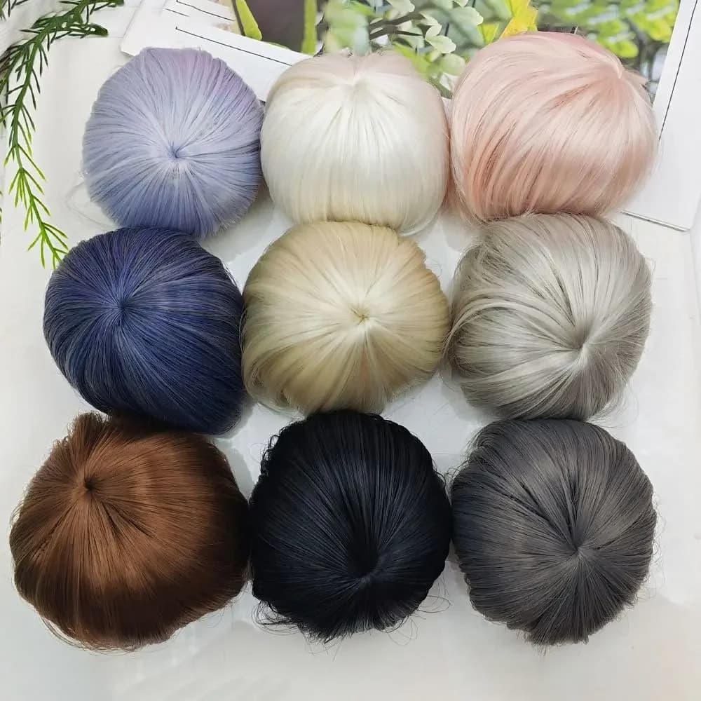 Doll Wig Multi-color For 1/6 BJD/SD Doll For 16.5-17.5CM Head Circumference High Temperature Fiber Straight Wave Short Hair