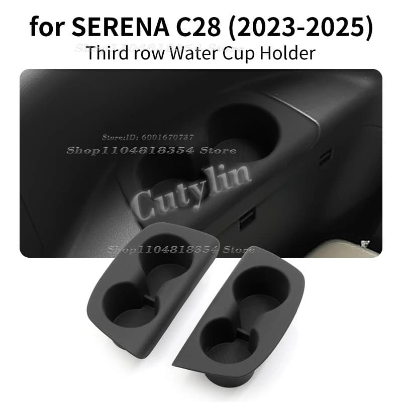 For Nissan SERENA C28 2023-2025 Silicone Car Water Cup Holder The 3rd Row Drink Cup Holder Storage Passager Box storage cover