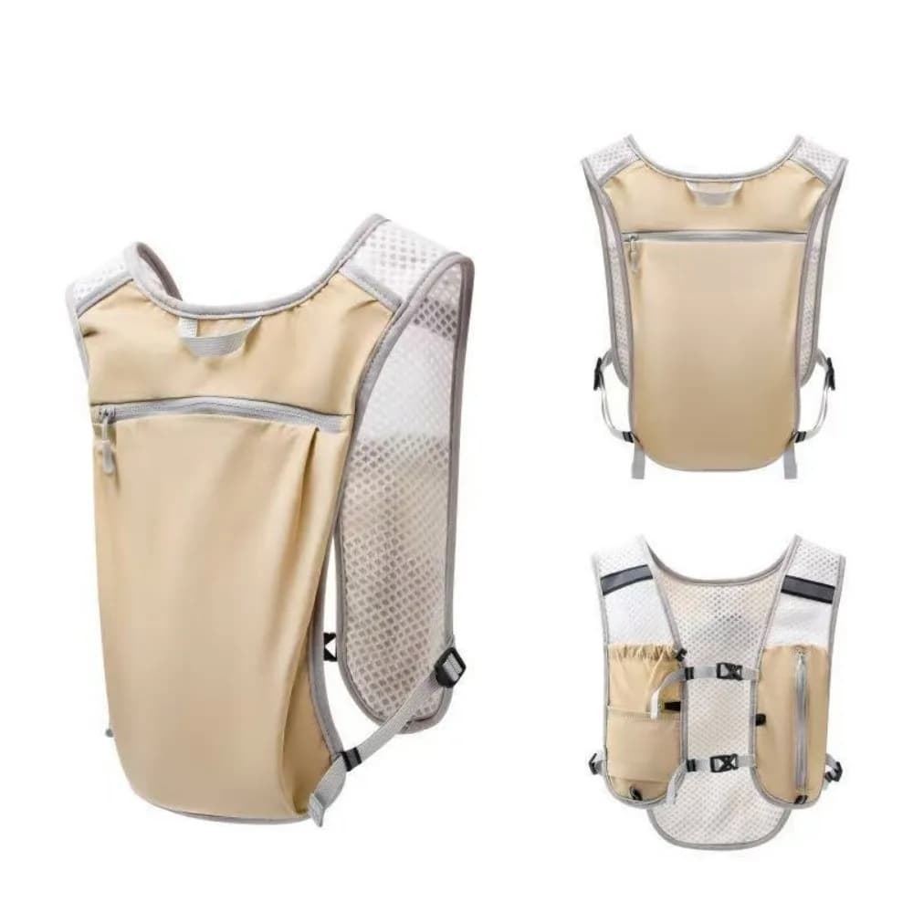 Breathable Waterproof Vest for Sport Racing, Multitasche Reflective Vest with Water Bag