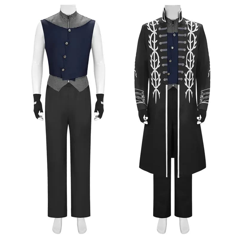 Gioco caldo DMC5 Costume maschile adulto Vergil Cosplay Anime Cosplays Costumi da donna Carnevale di Halloween Tw;3'f,6;t.8'