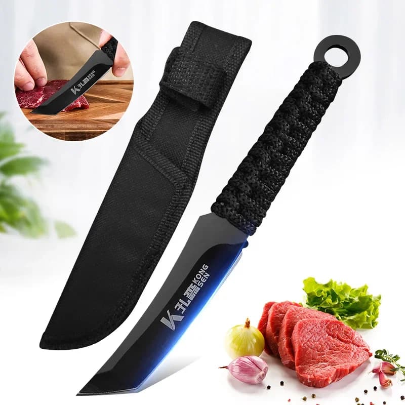 Multi-functional bone knife Fruit peeling knife Stainless steel Butcher knife for kitchen chef Kitchen accessories with lid