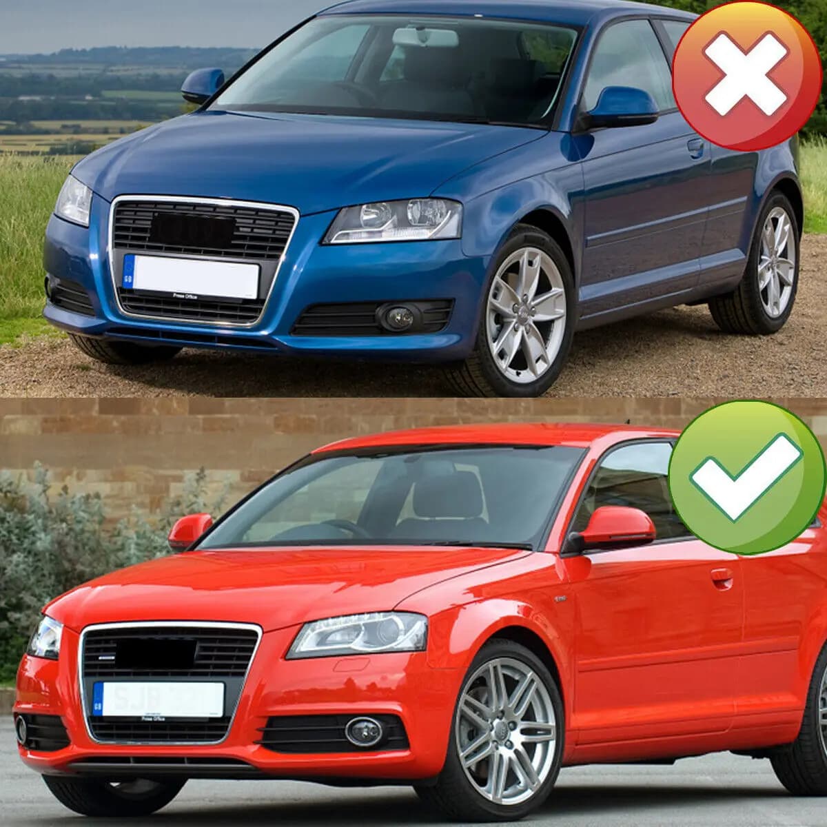Sostituisci Per Audi A3 Copertura Della Luce di Nebbia Anteriore 8P S-Line 2009-2012 Anello Nero Lucido Fendinebbia Griglia Tappo Accessori Auto