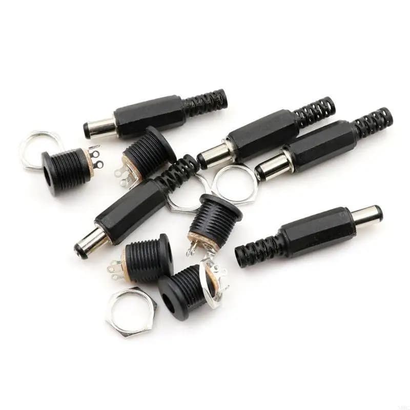 12V 3A per 2.1mm x 5.5mm Filo Alimentazione Trecce Adattatore FAI DA TE per Barile Connettore Spine Maschio Plastica