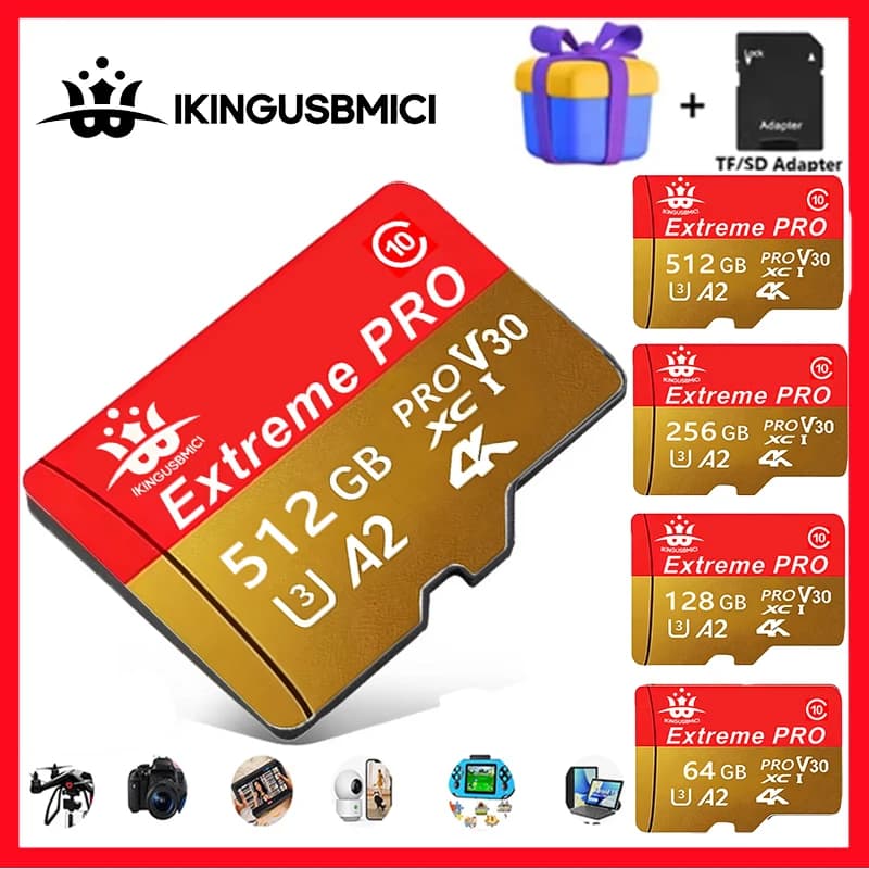 Memory Camera Original Class 10 Flash Card Phone 32/64/128/256/512gb Class Mini U3 Fast High Speed Durable High Quality Reliable