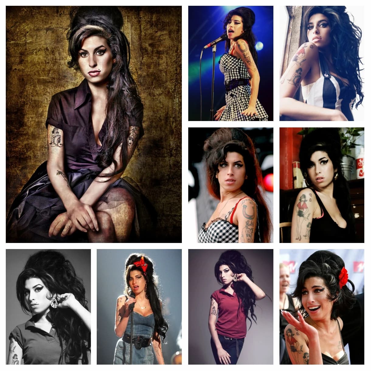 Diamante Strass Pittura Amy Winehouse Cantante di bellezza Punto croce Ricamo Immagini Wall Art Mosaico Trapano completo Decorazioni per la casa