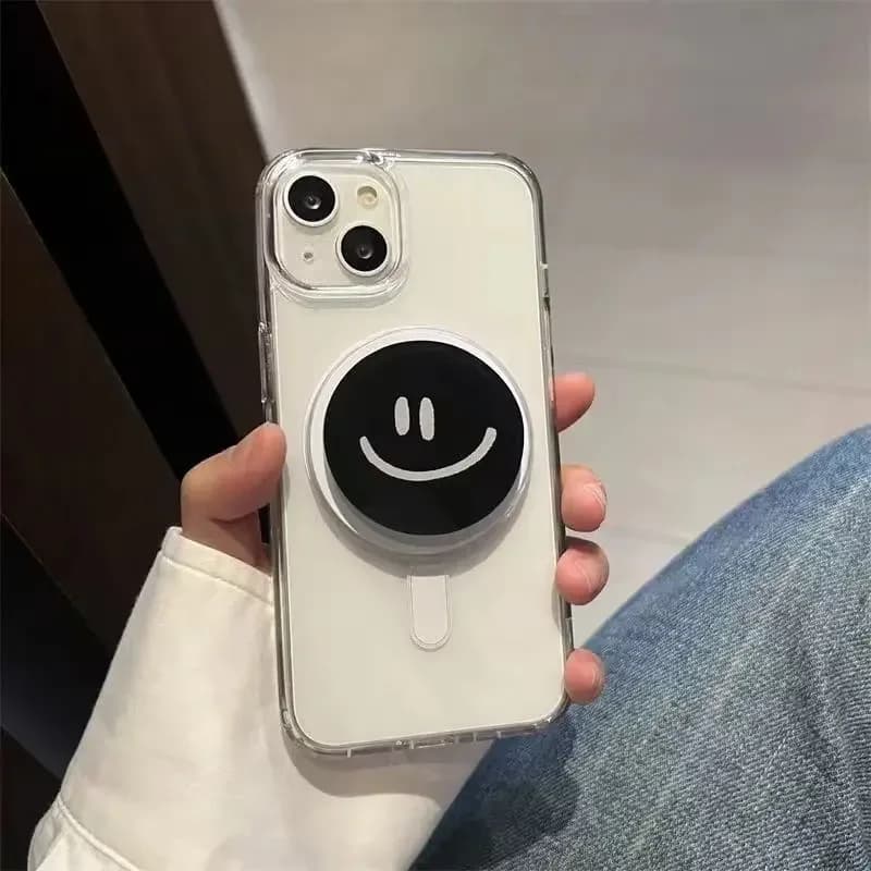 Sorriso coreano 1 pz Impugnatura magnetica Tok Supporto per telefono Pieghevole Supporto per cellulare da tavolo per Magsafe Universale iPhone 16 15 14 13 12 Mount