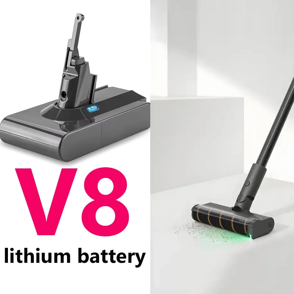 Batteria di Ricambio 21.6V 9800mAh per Aspirapolvere Portatile Dyson V8 Absolute e Dyson V8 SV10