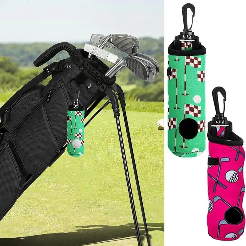Custodia per tee da golf Custodia per palline da golf con clip da cintura Accessori da golf multifunzionali leggeri con capacità di 3 magliette per i viaggi