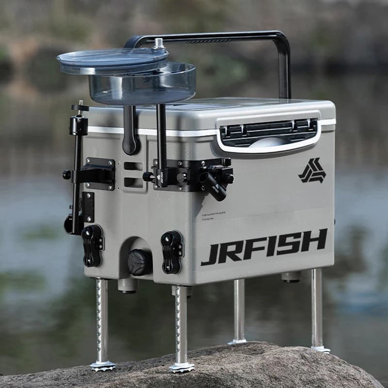 Mini Fishing Box 13L Ultra-Legger Portable with Legs, Small Fishing Equipment Box, Heat Container for Fishing Supply