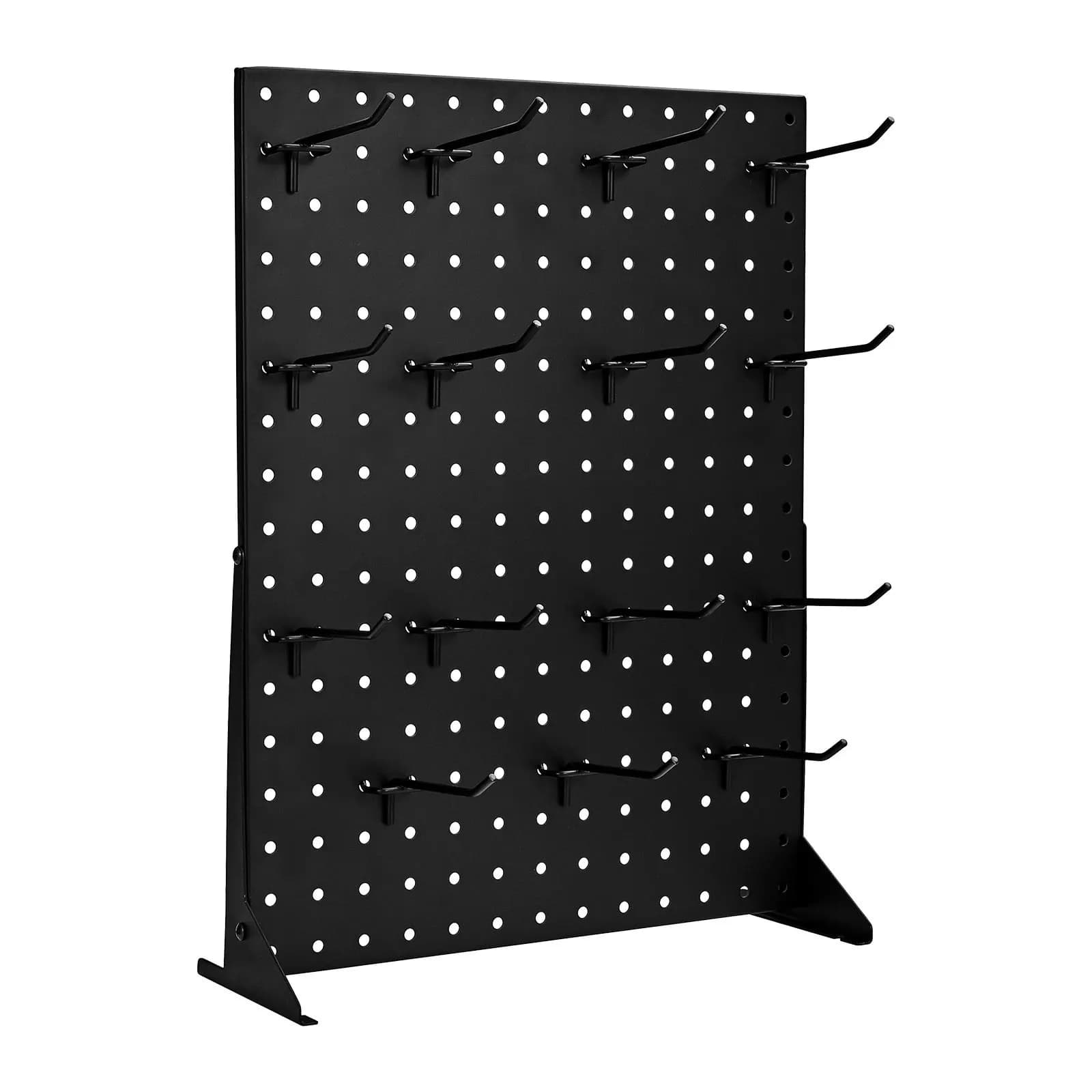 Espositore a Pannello Forato, 17 X 13 Pollici, da Tavolo con 30 Ganci, Pannello in Acciaio Laminato a Freddo Rinforzato