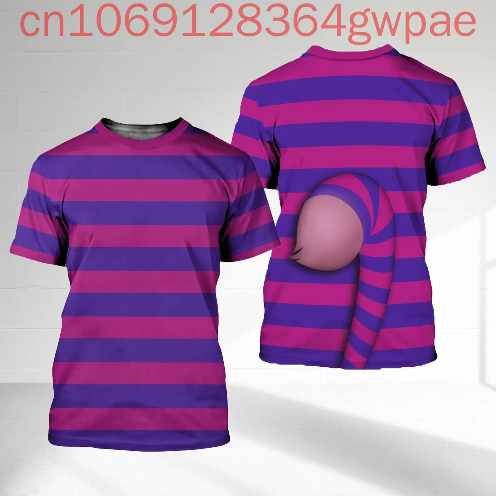 Cheshire Cat Cosplay 3D Stampa T-shirt da uomo Donna Bambini Casual Manica corta Top Alice nel Paese delle Meraviglie Estate T-shirt oversize