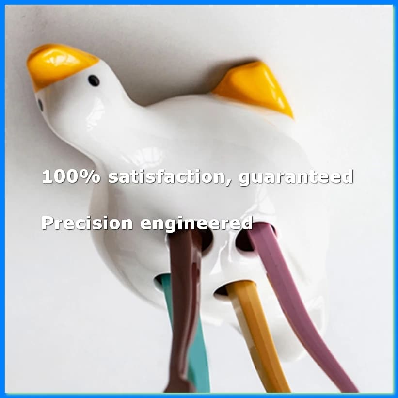 Toothbrush Holder, Duck 4 Holes Drainable Toothbrush Holder for Bathroom Storage White-A63M