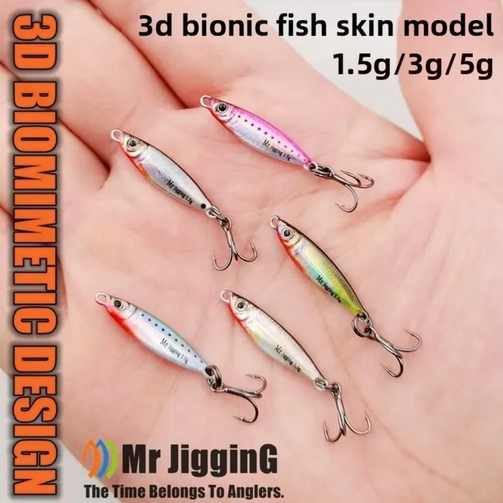 Sequin Iron Plate Micro Sized Bait 3D Design 1.5g Weight 3D Mini VIB Lure Mini Size Metal Material Artificial Bait Cast Fishing