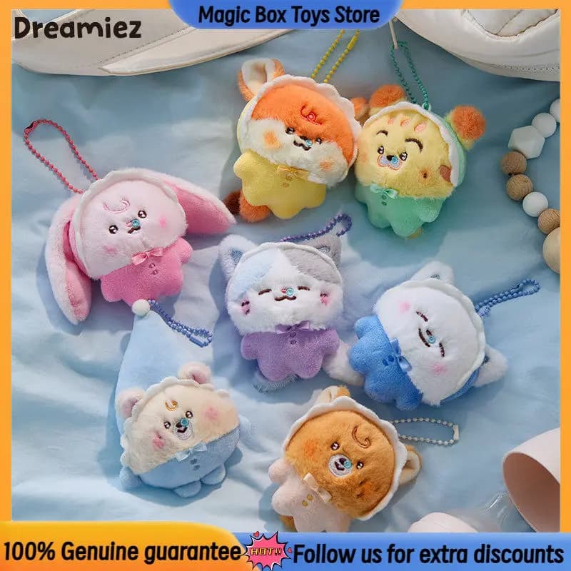 Portachiavi in peluche Dreamiez BABY, simpatico ciondolo in peluche a forma di cartone animato, accessorio morbido per zaino, chiavi, borsa, ornamento Eong Jjun