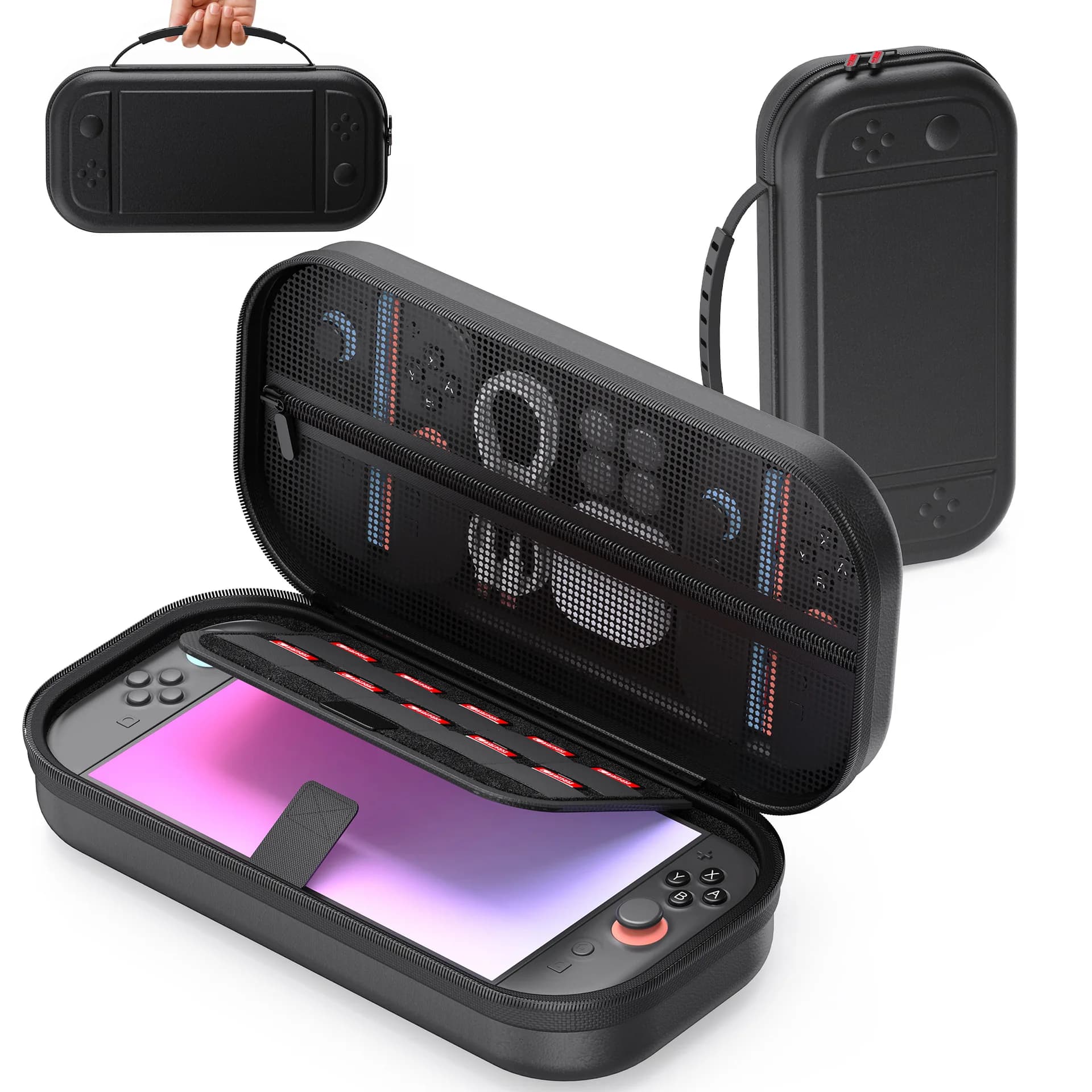 Compatible with Switch 2 Hard Shell Travel Protective Case, Portable Hard Shell Storage Bag, PU Material, 2 Colors Available