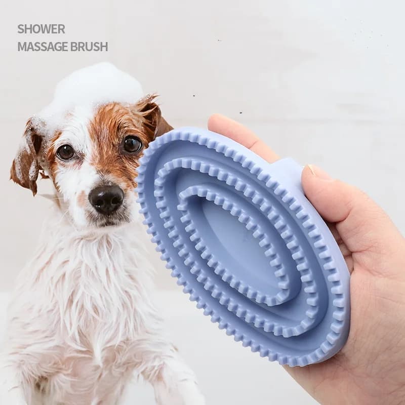 Fashional Puppy Wash Tools forniture flessibili per animali domestici massaggio setole di gomma pettine al Curry spazzola da bagno per cani pettine per massaggio per gatti