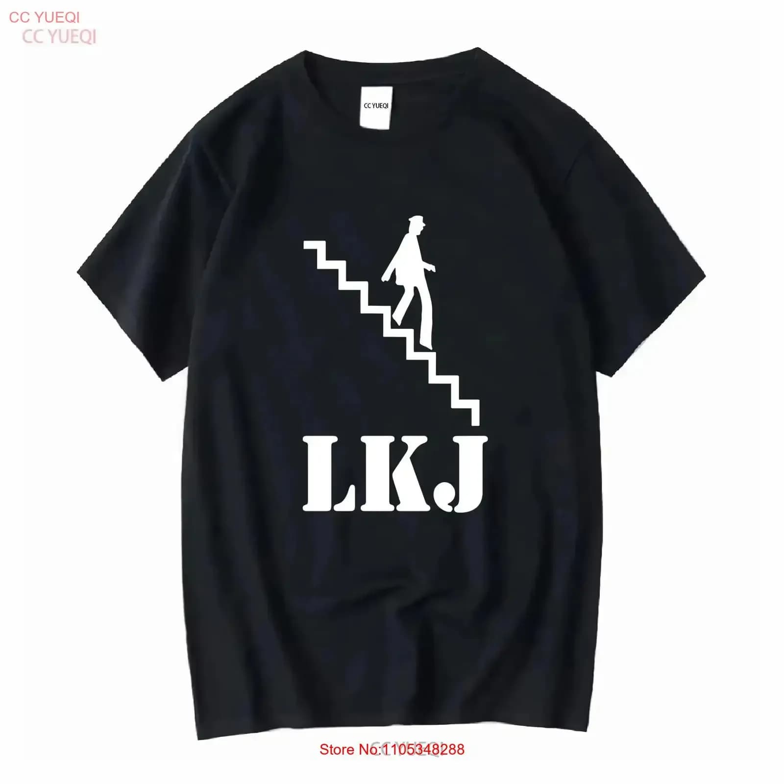 T-SHIRT LINTON KWESI JOHNSON vintage, lavata, versatile, morbida, elegante, elasticizzata, con grafica alla moda, traspirante, streetwear uomo