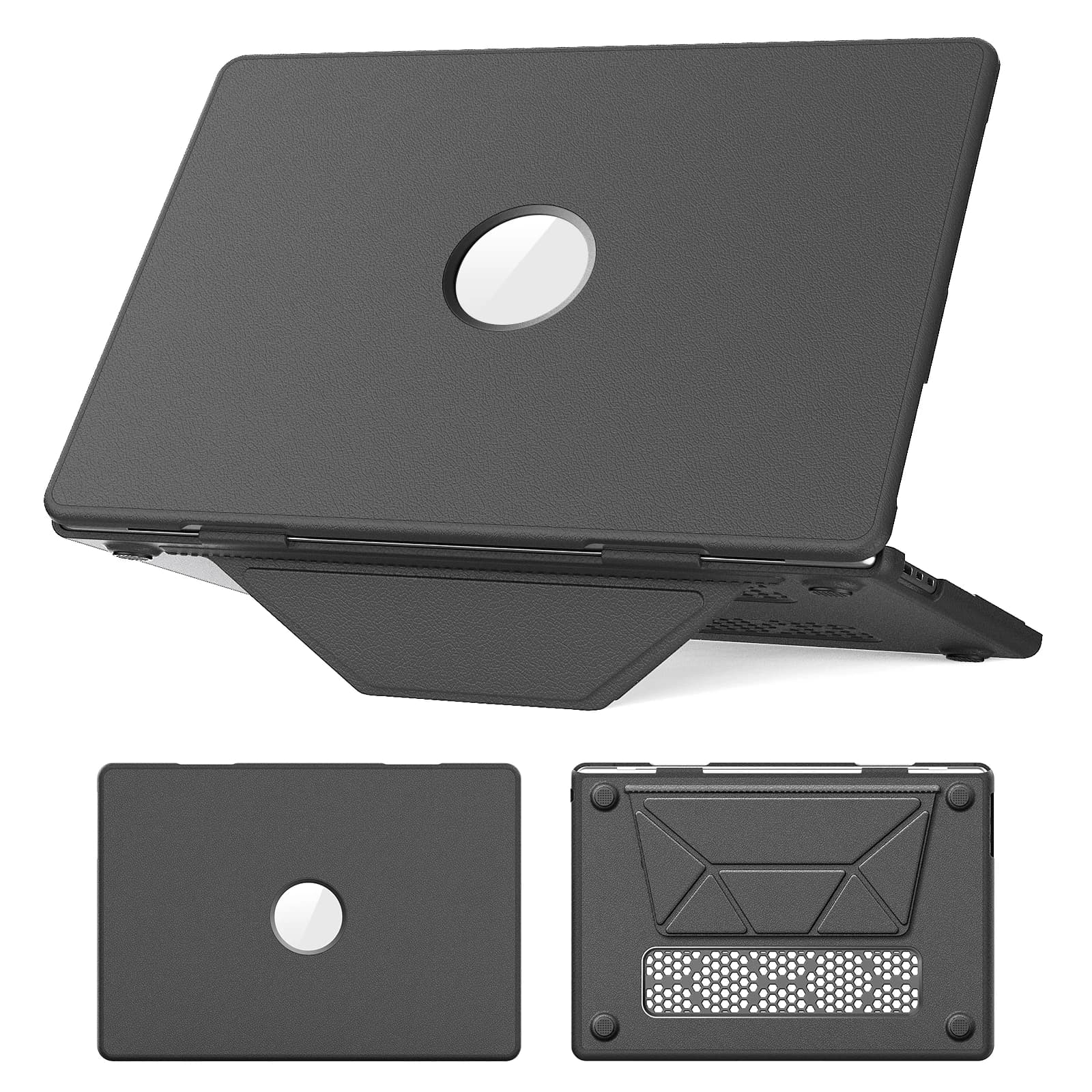 Per MacBook Pro 16 pollici, custodia MacBook Pro 14 pollici, custodia per laptop in pelle con supporto, custodia protettiva di lusso per modello chip M3/M2 Pro ​