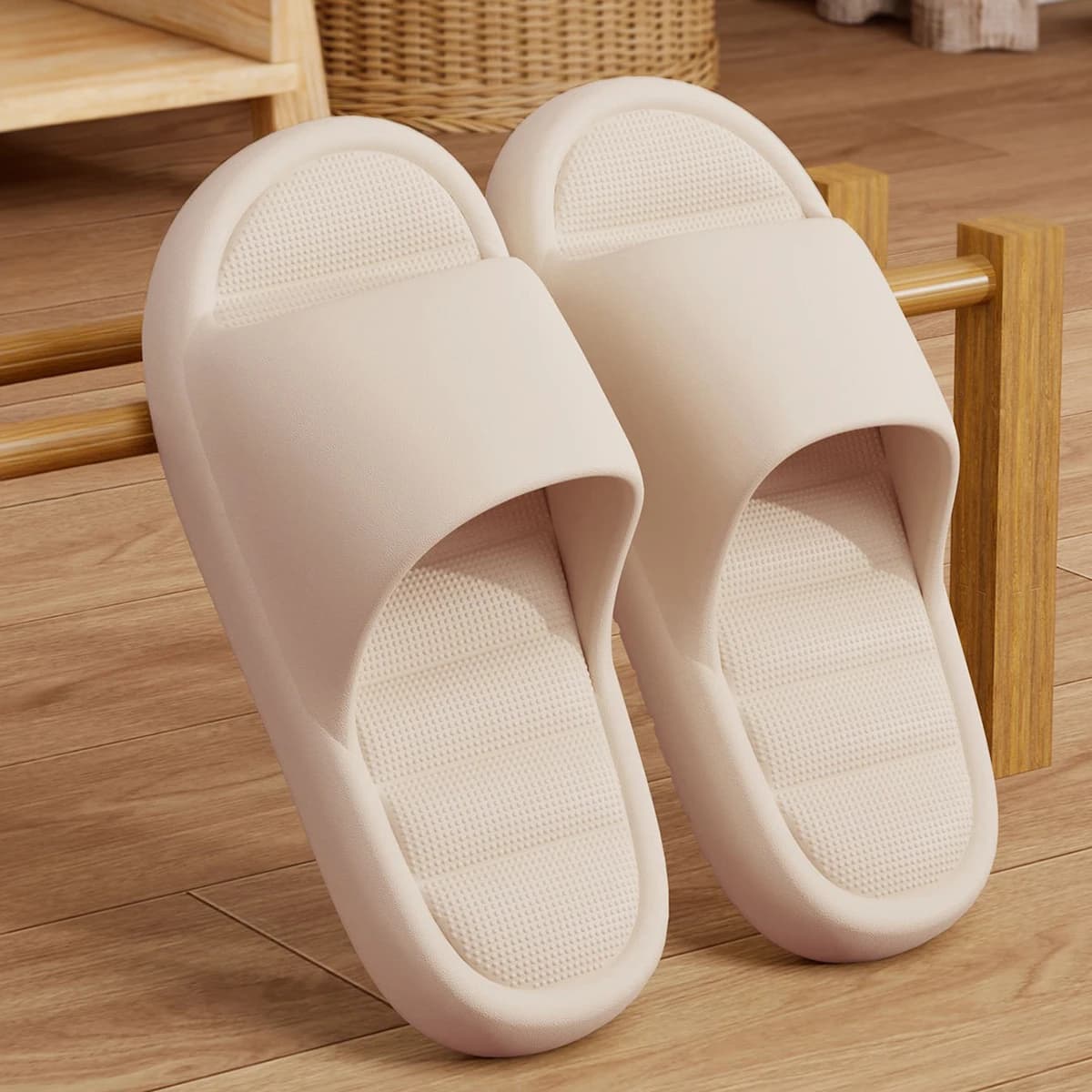 Unisex Thick Platform slippers, Anti-slip for Bath, Slippers for Men, Soft EVA sole, Beach Summer Sandals for Couples