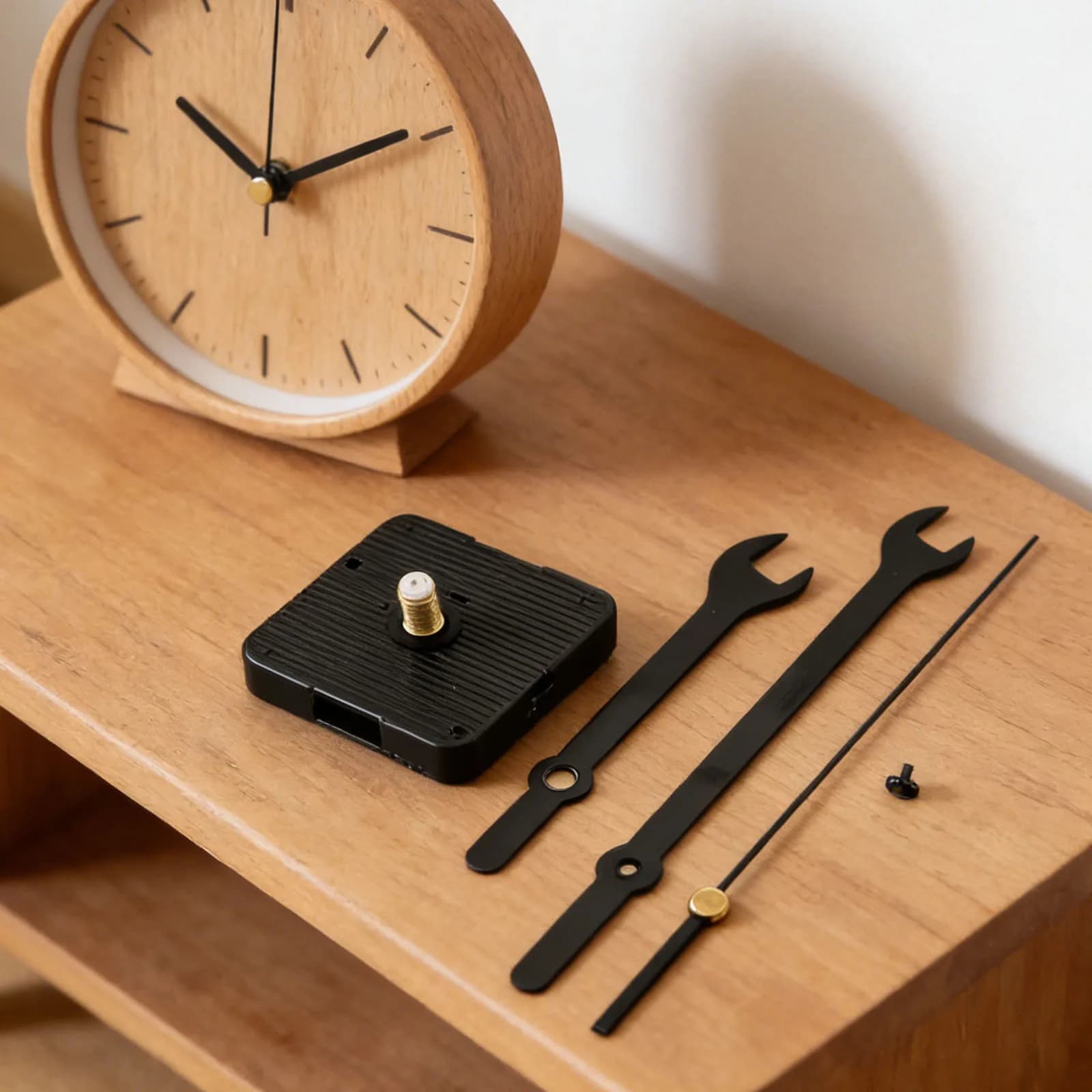 2PCS Clock Movement Replacement Kit with Wrench And Hands Wall Clock Movement Parts For Living Room Home And Office Use