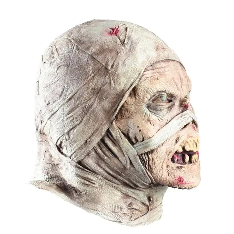 Maschera per mummia di Halloween copricapo di gomma spaventoso in lattice maschere Horror De Latex Realista maschere per parassiti con testa di spillo Mummified nuovo