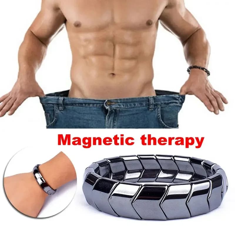 Nuovi braccialetti in ematite con freccia Braccialetti per terapia magnetica per perdita di peso da uomo per donna Bracciale elasticizzato per assistenza sanitaria Gioielli per coppie