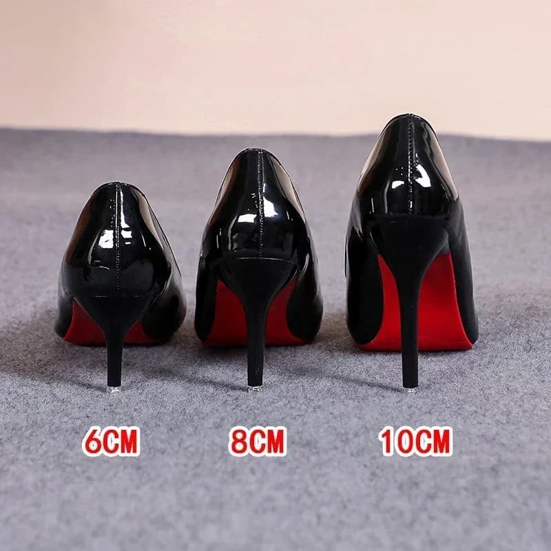 Sexy Red Bottom Women High Heels Classic Ladies Pumps Autumn Leather Dress Heel Shoes for Women Banquet Wedding High Heels