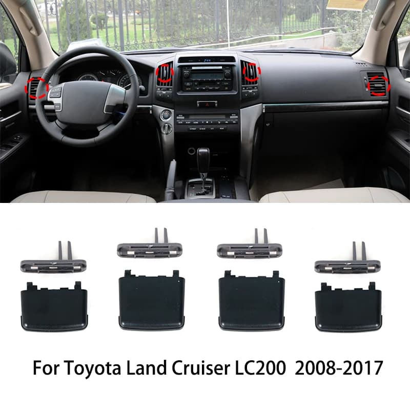 Per Toyota Land Cruiser 200 LC200 FJ200 2008-2017 cruscotto anteriore auto aria condizionata uscita aria condizionata prese d'aria linguetta Clip