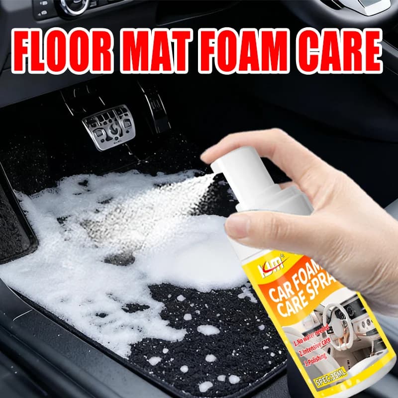 Spray detergente multiuso KJM per la cura dell'auto, senza risciacquo, per sedili in pelle, tappetini, volante, tetto e pneumatici