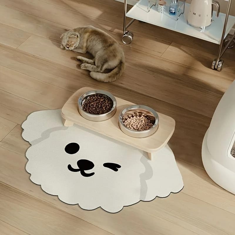Tappetino in Terra Diatomacea per Animali Domestici, Assorbente, ad Asciugatura Rapida, Antiscivolo, per Cuccia, Tappetino per Cibo Cani, Decorazione Casa