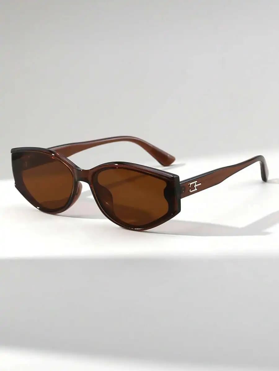 1 Pair Women Vintage Cat-Eye Fashionable Glasses, Versatile For Street Style, Daily Outfit, Beach, Party, Wind Proof